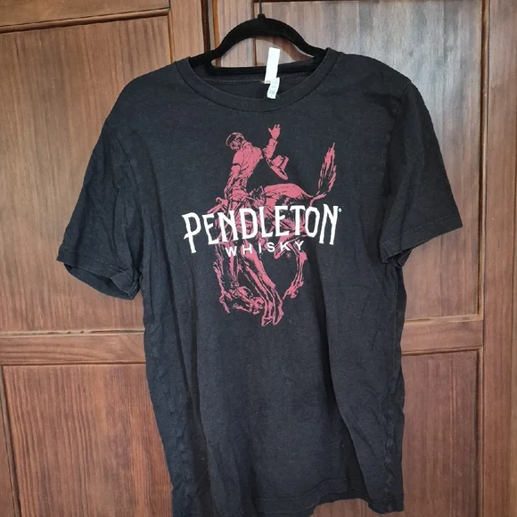 Pendleton Black Tee with Red Rodeo Rider Graphic - Picture 1 of 4